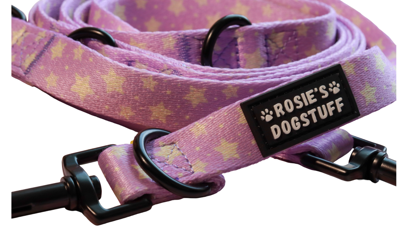 ROSIE'S DOGSTUFF Leine - Sterne lila