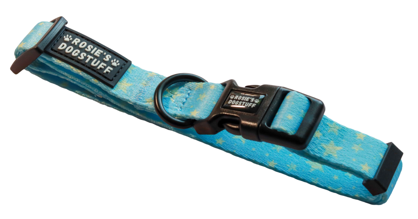 ROSIE'S DOGSTUFF Halsband - Sterne blau