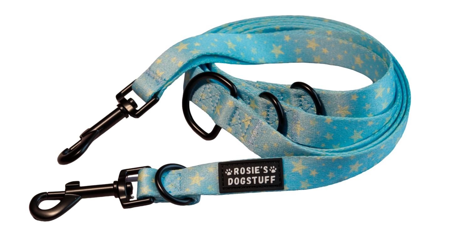 ROSIE'S DOGSTUFF Leine - Sterne blau
