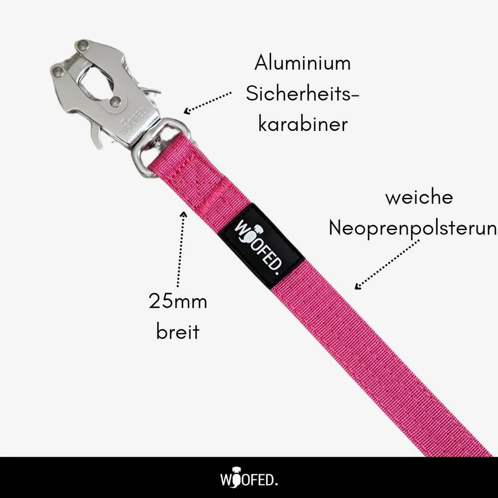 WOOFED - Leine 2,5m pink