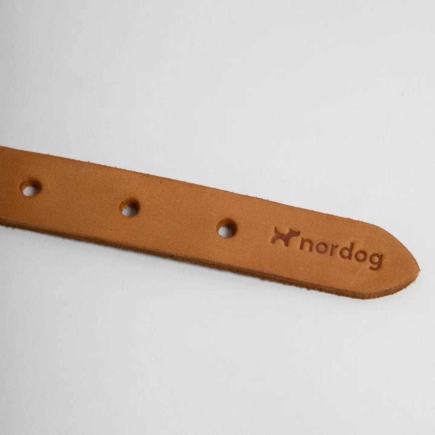 NORDOG - Leder Halsband Hugo Cognac, geflochten