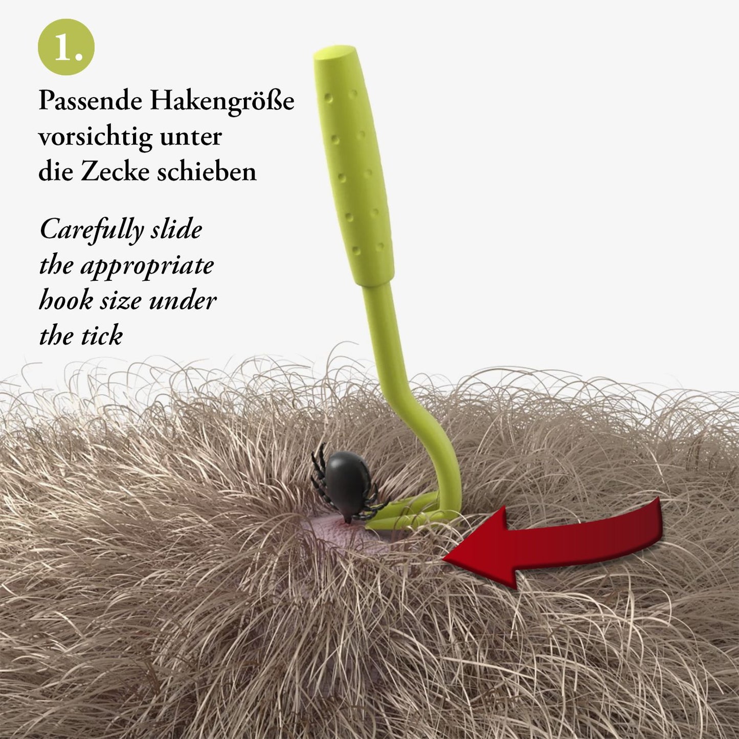HUNTER - Zeckenhaken Ajka, schwarz