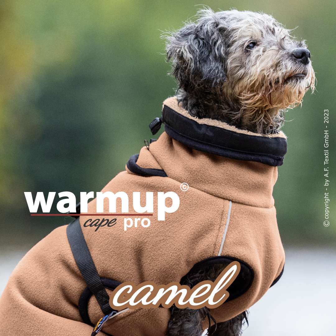 DRYUP CAPE Bademantel - 2in1 Warmup Wendecape Pro Mini Camel