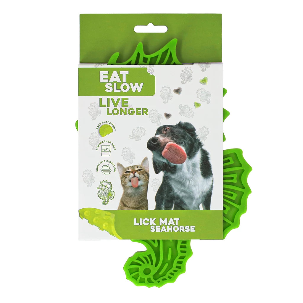 Eat Slow Live - Schleckmatte Seepferdchen Grün
