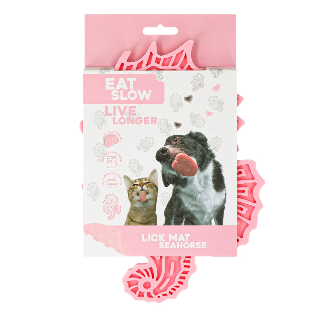 Eat Slow Live - Schleckmatte Seepferdchen Rosa