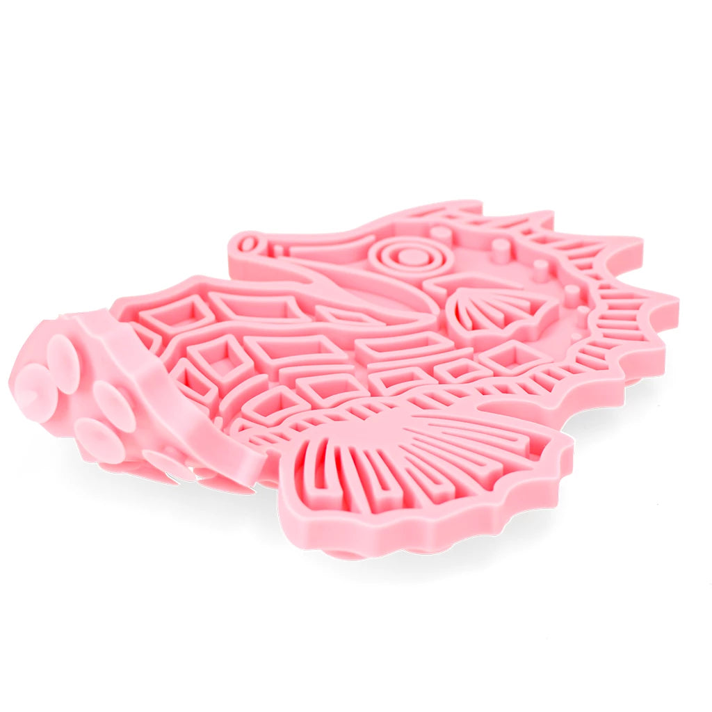 Eat Slow Live - Schleckmatte Seepferdchen Rosa