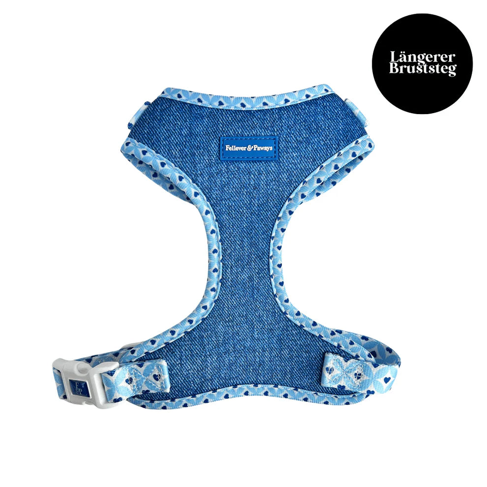 FELLEVER & PAWAYS Geschirr - I woof Denim