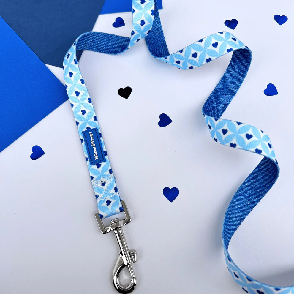 FELLEVER & PAWAYS Leine - I woof Denim
