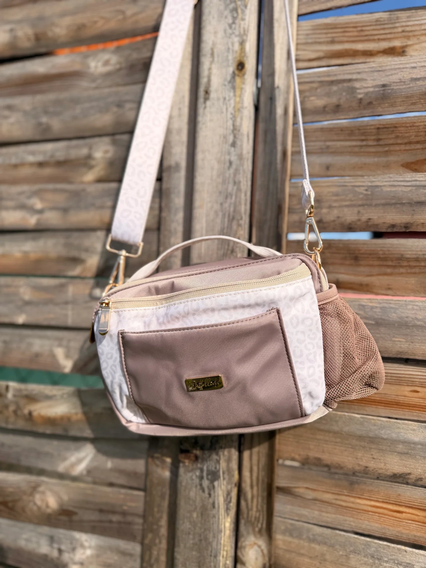 WUFFELLIEBE -ALL IN Walking Bag, LEO greige