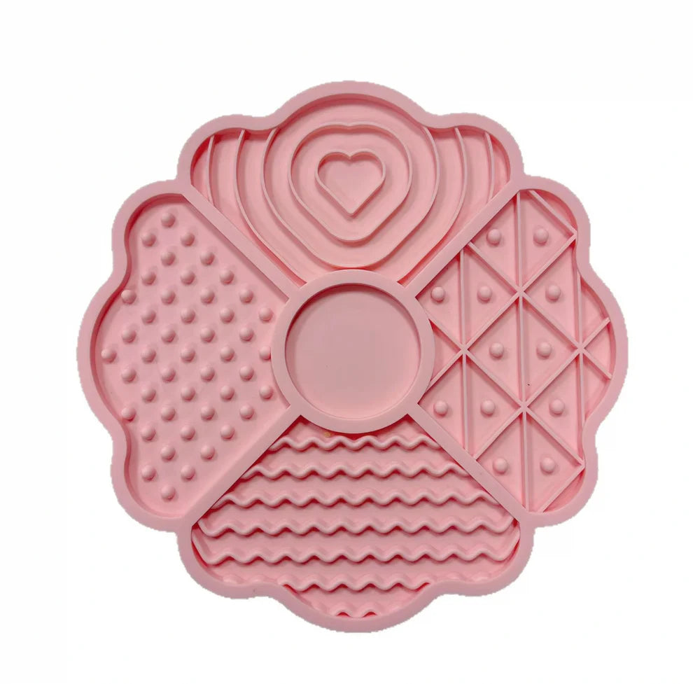 FELLEVER & PAWAYS Schleckmatte - "Kleeblatt", rose