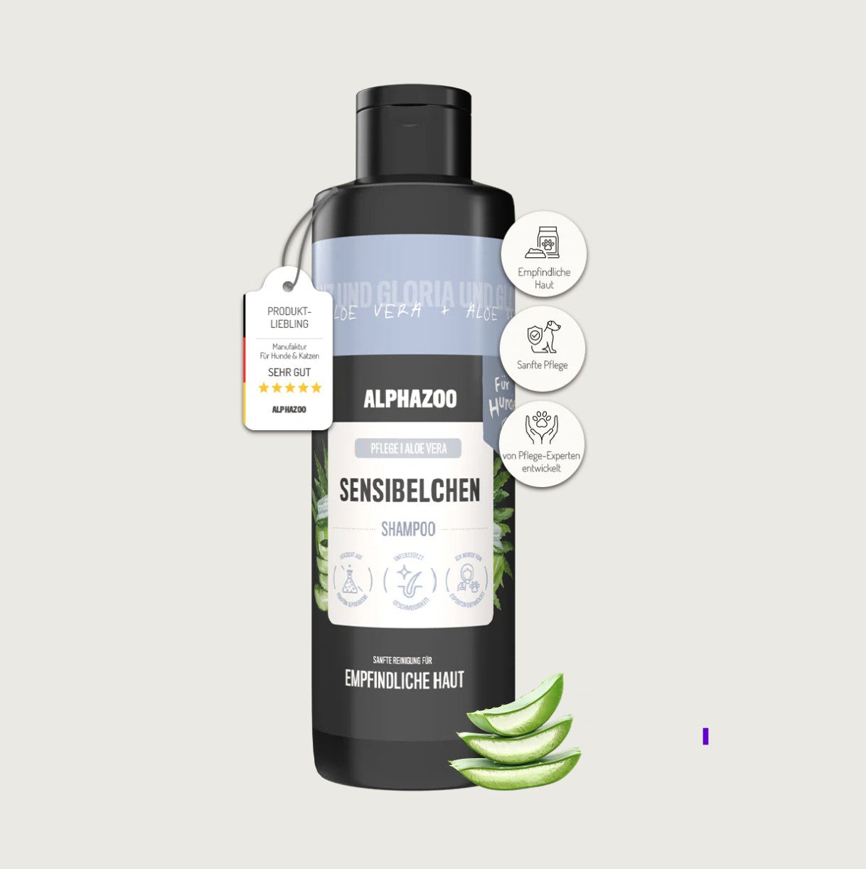 ALPHAZOO - Shampoo "Sensibelchen" mit Aloe Vera