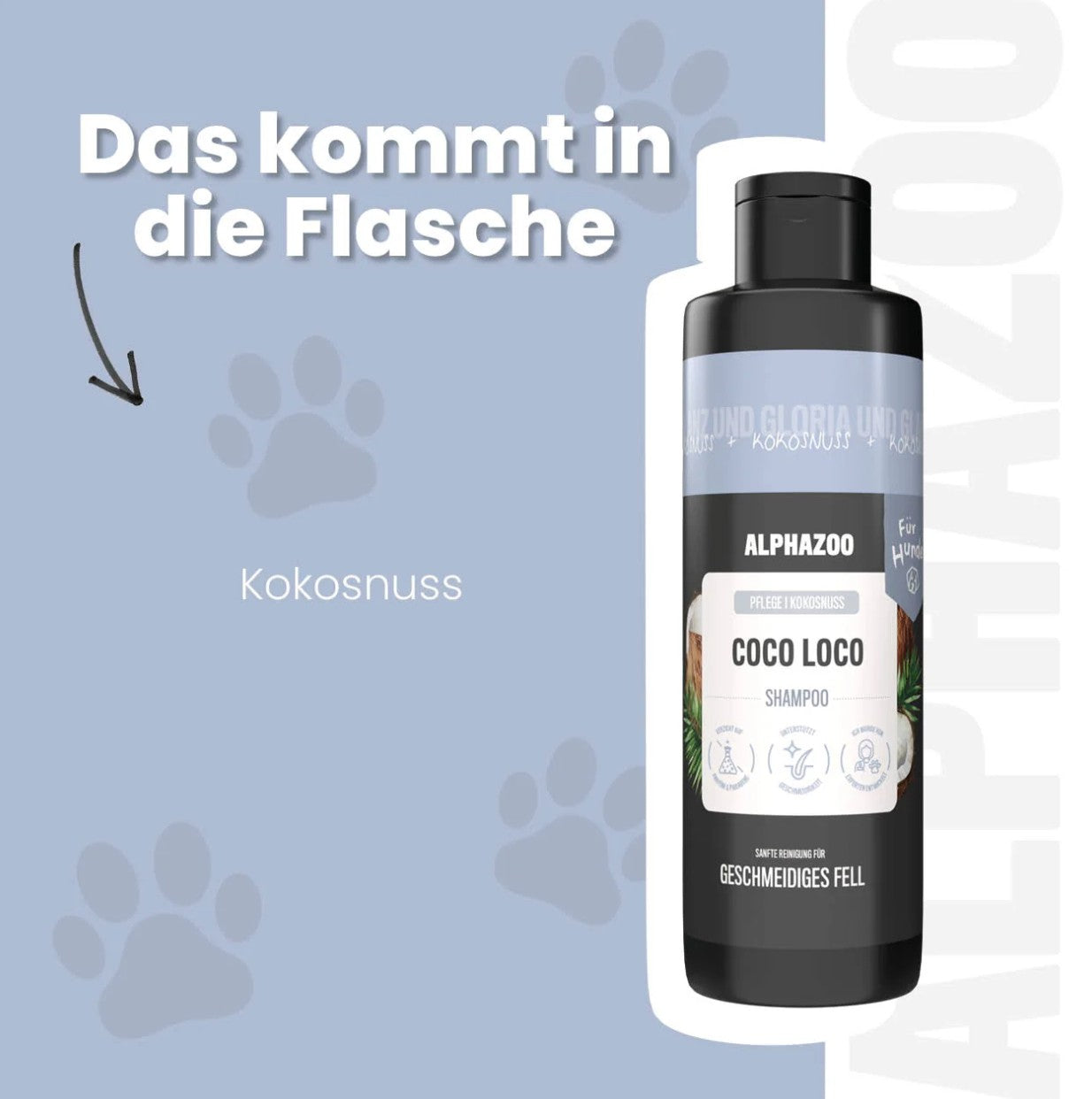 ALPHAZOO - Shampoo "Coco Loco" mit Kokosnuss