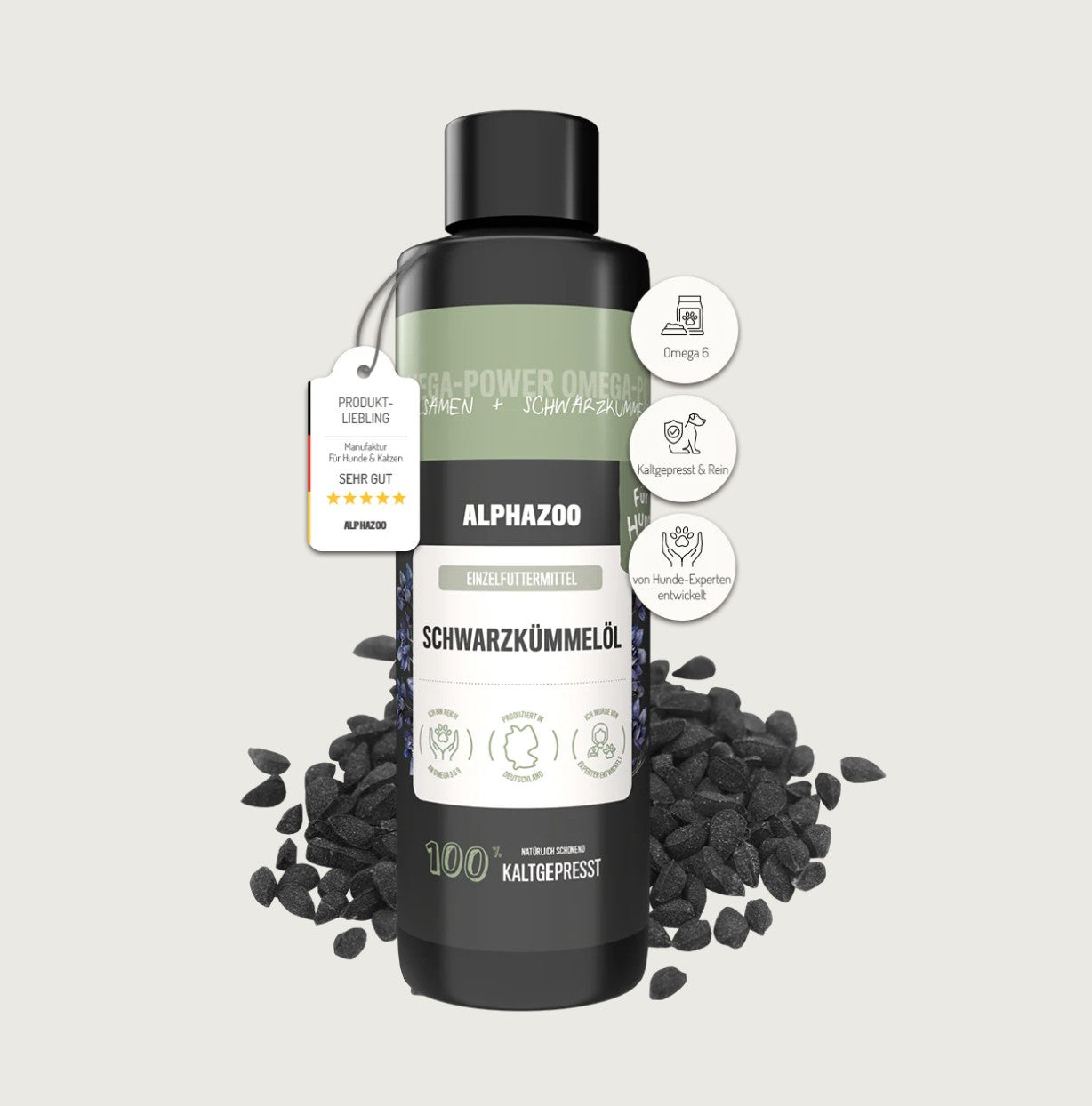 ALPHAZOO - Premium Schwarzkümmelöl 250ml