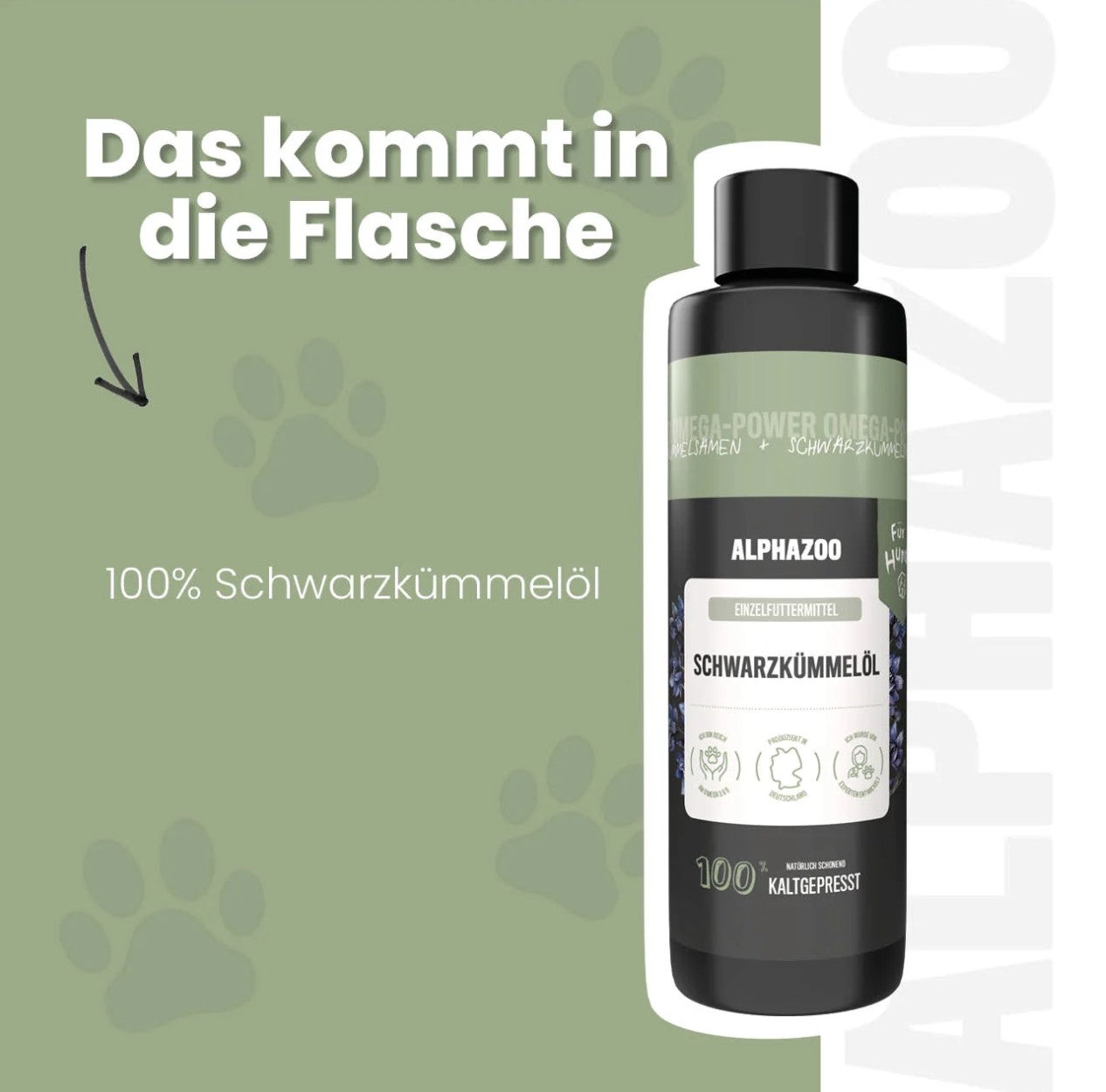 ALPHAZOO - Premium Schwarzkümmelöl 250ml