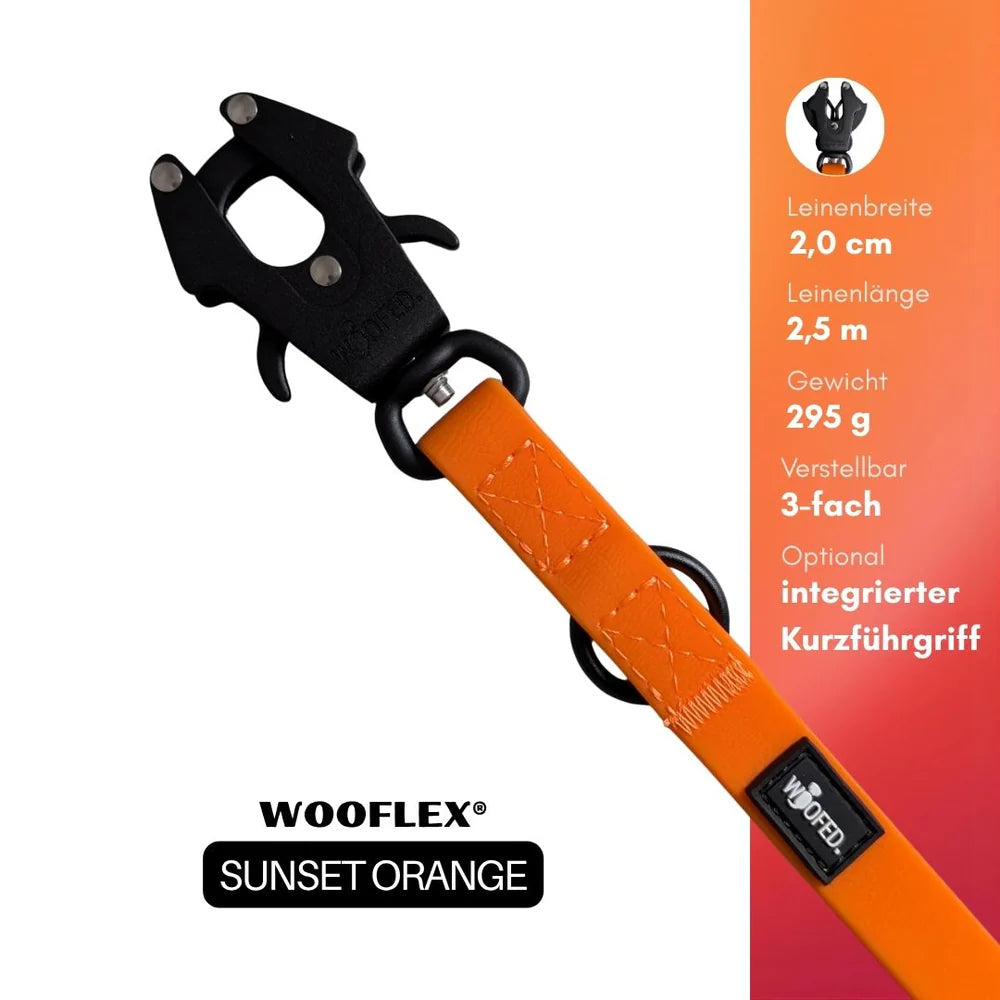 WOOFED - Leine Wooflex Tactical, sunset orange
