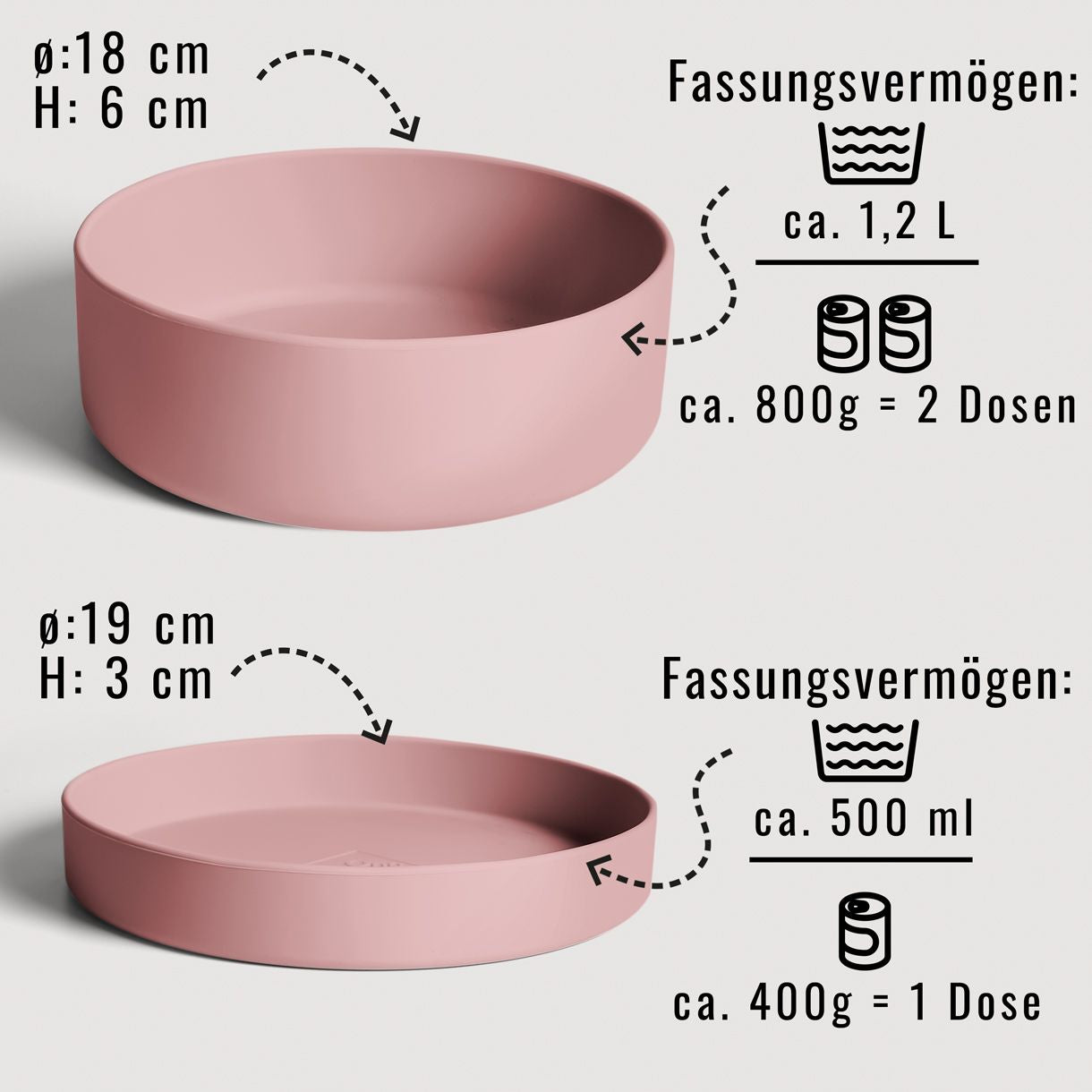 Ne&No - Futternapf mit Deckel Silikon - rosa