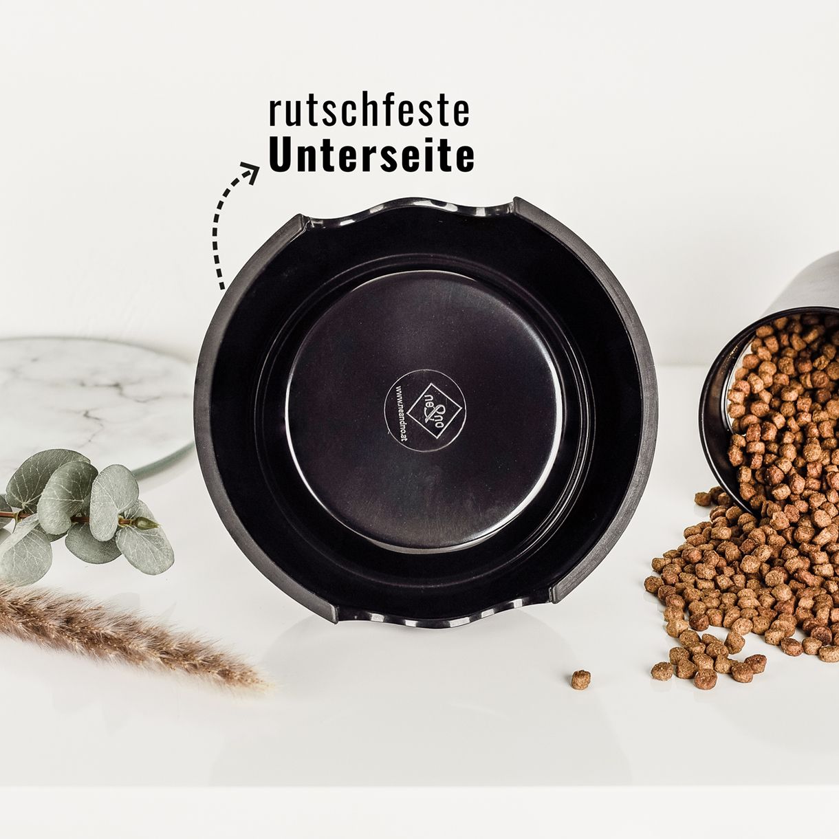 Ne&No - Futternapf 2er Set schwarz PERSONALISIERT