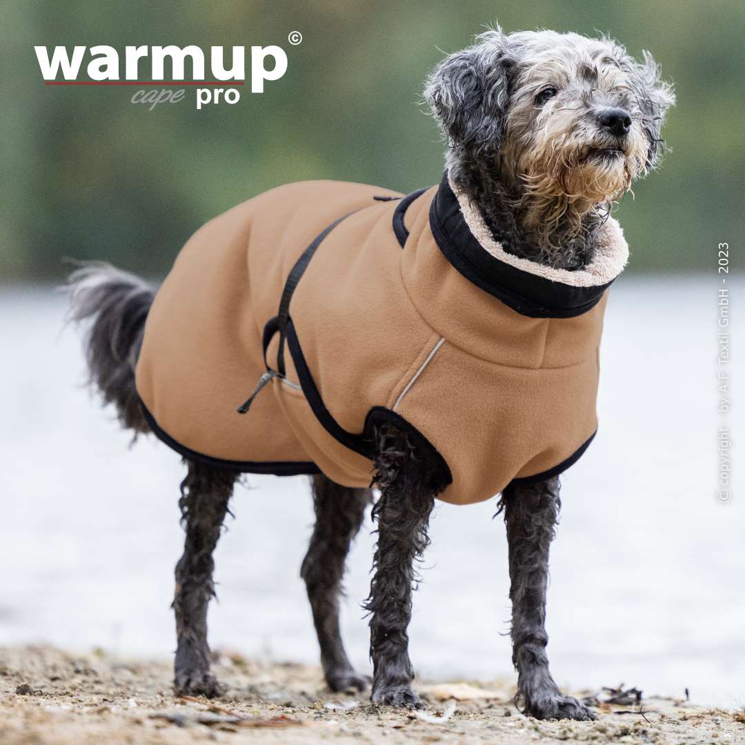 DRYUP CAPE Bademantel - 2in1 Warmup Wendecape Pro Mini Camel