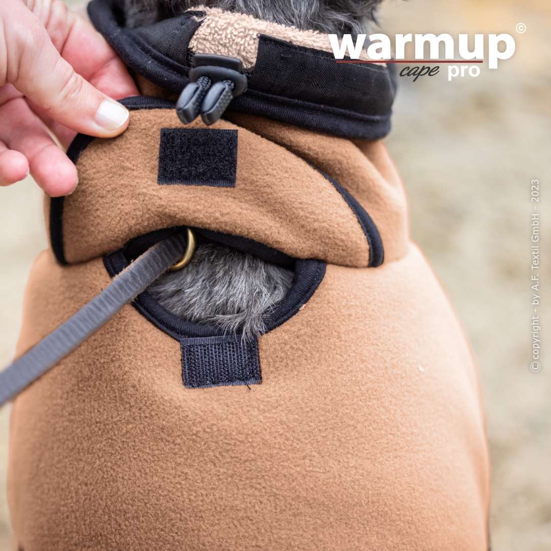 DRYUP CAPE Bademantel - 2in1 Warmup Wendecape Pro Mini Camel