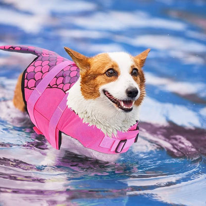 Schwimmweste für Hunde - Fisch pink