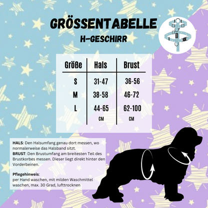 ROSIE'S DOGSTUFF H-Geschirr - Sterne blau