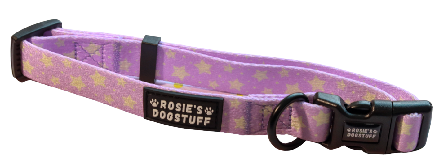 ROSIE'S DOGSTUFF Halsband - Sterne lila