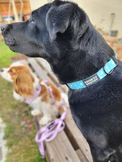 ROSIE'S DOGSTUFF Halsband - Sterne blau