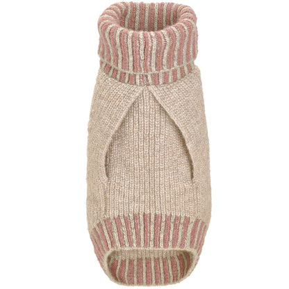 HUNTER - Hundepullover + Haube SET, creme rosa