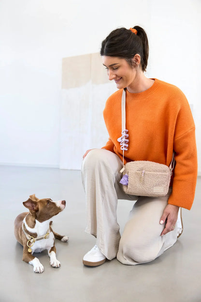 PALOPA - Leckerlibeutel Noka, Teddy-Fleece beige