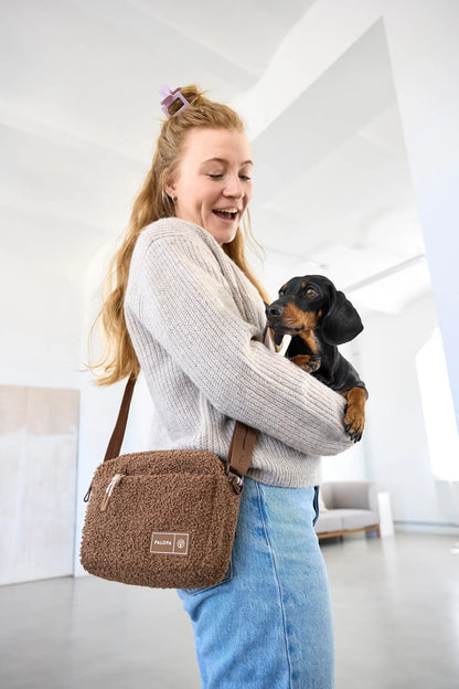 PALOPA - Leckerlibeutel Noka, Teddy-Fleece braun