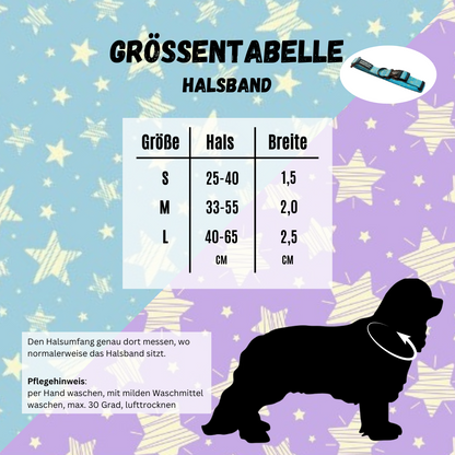 ROSIE'S DOGSTUFF Halsband - Sterne blau