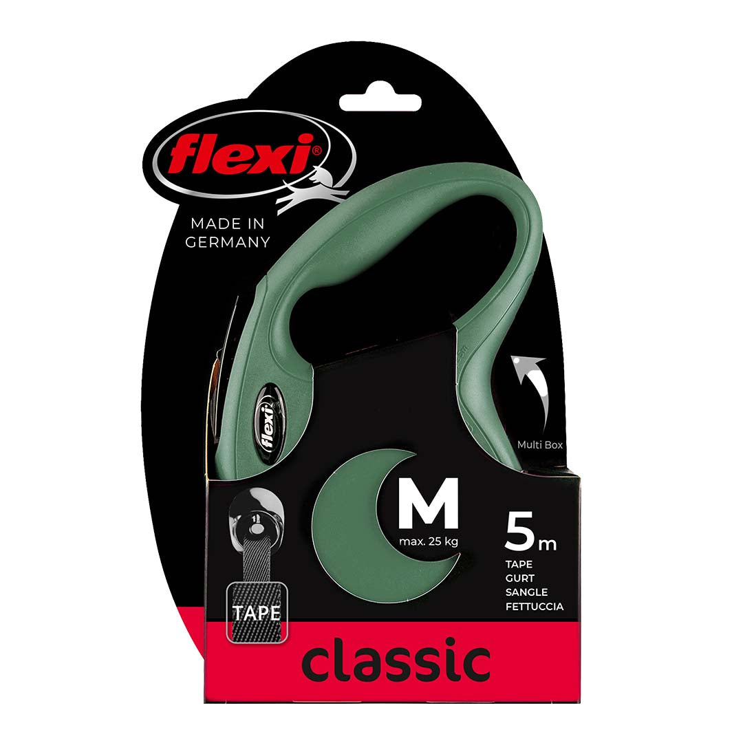 FLEXI - Leine, Gurt, olivgrün