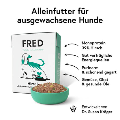 FRED Nassfutter - Hirsch mit Kartoffeln & Steckrüben