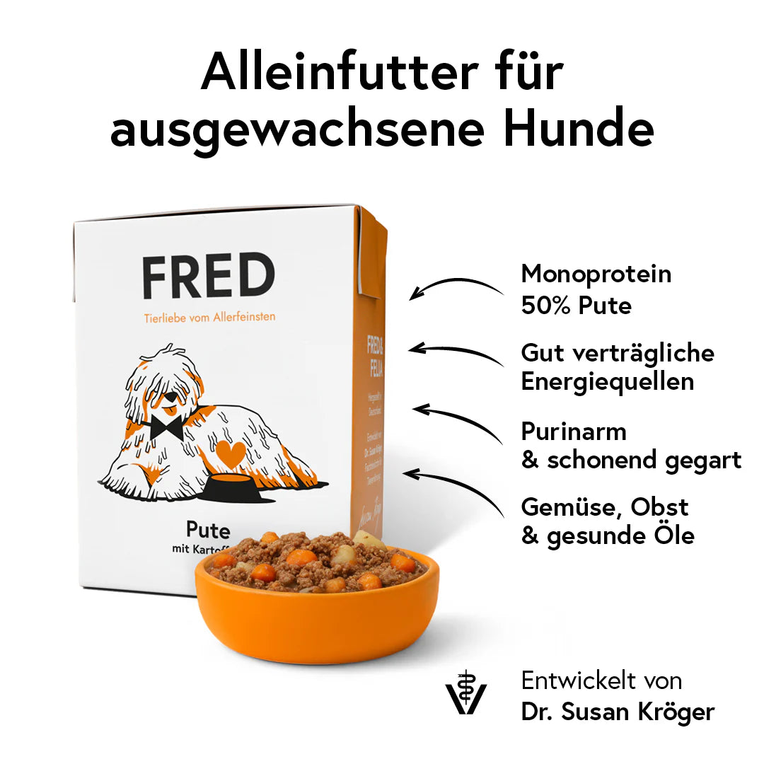 FRED Nassfutter - Pute mit Kartoffeln