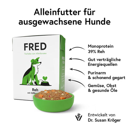 FRED Nassfutter - Reh mit Süßkartoffeln