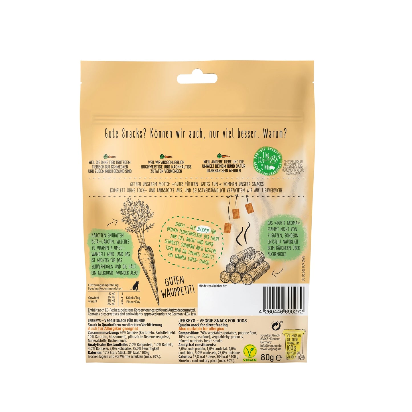VEGDOG - Jerkeys 80g