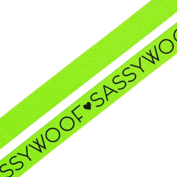 SASSY WOOF Leine - Neongrün