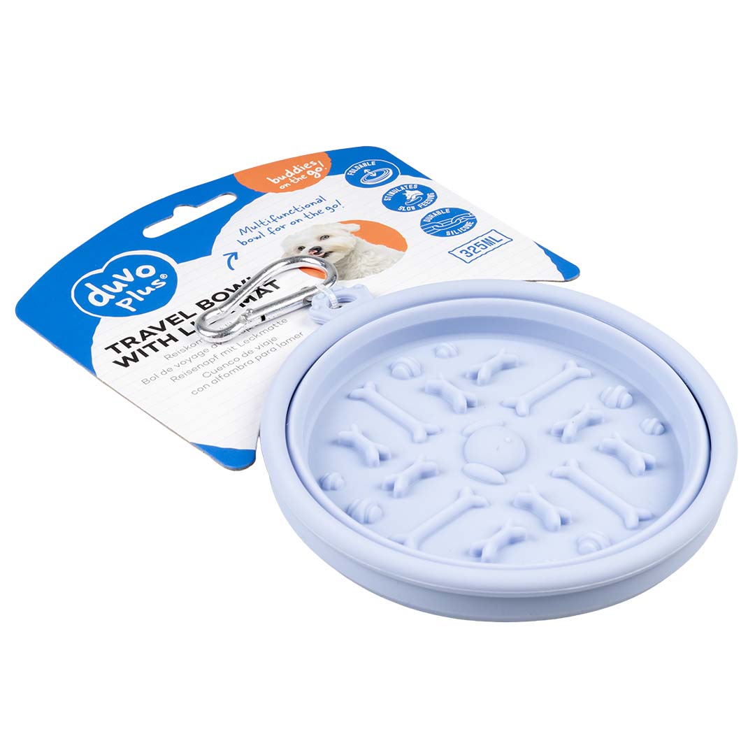 LAROY - Reisenapf mit Schleckmatte, lila