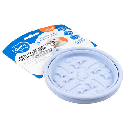 LAROY - Reisenapf mit Schleckmatte, lila