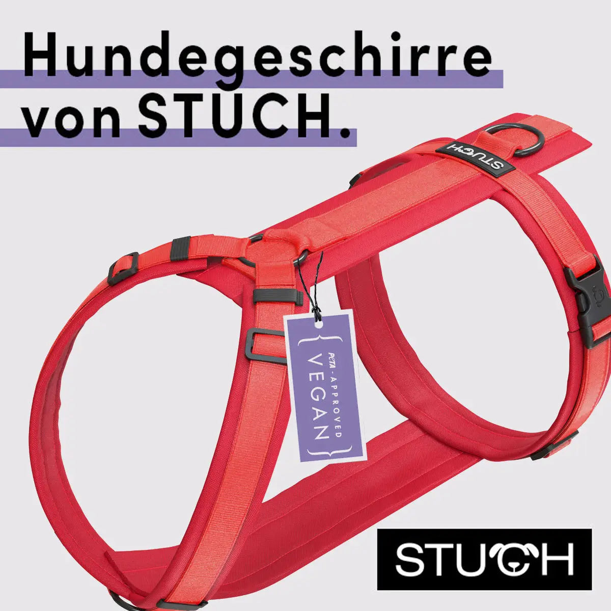 STUCH - Geschirr gepolstert, Rot