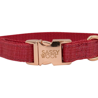 SASSY WOOF Halsband - Merlot