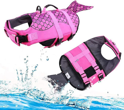 Schwimmweste für Hunde - Fisch pink