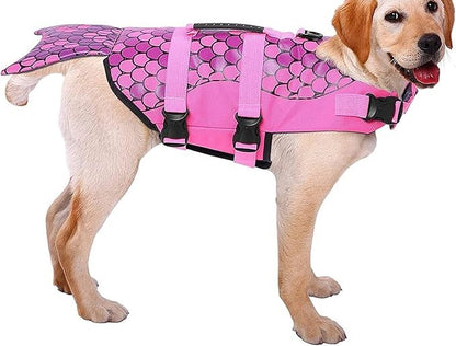 Schwimmweste für Hunde - Fisch pink