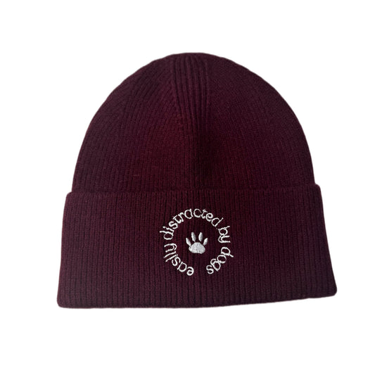 WUFFELLIEBE Haube - Easily distracted, burgundy