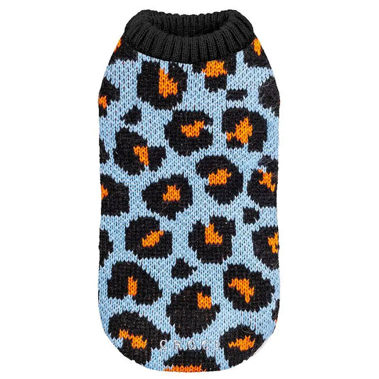 CROCI - Hundepullover, Cheetah blau