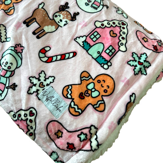 WUFFELLIEBE Kuscheldecke XL - Merry Pinkmas