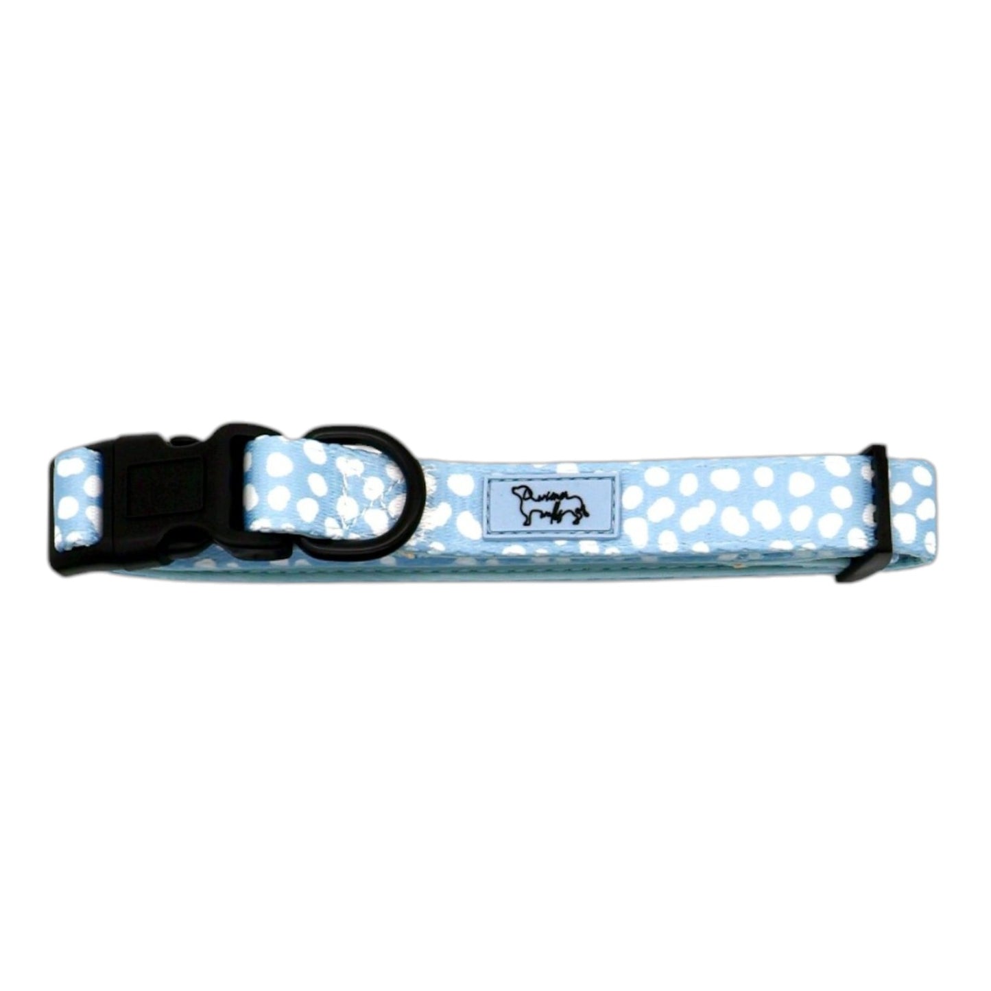 WIENER WALKS - Halsband Blue White Dots