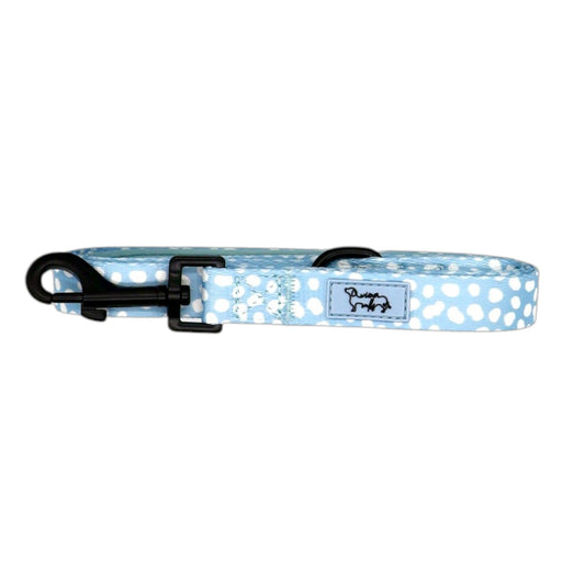 WIENER WALKS - Leine Blue White Dots