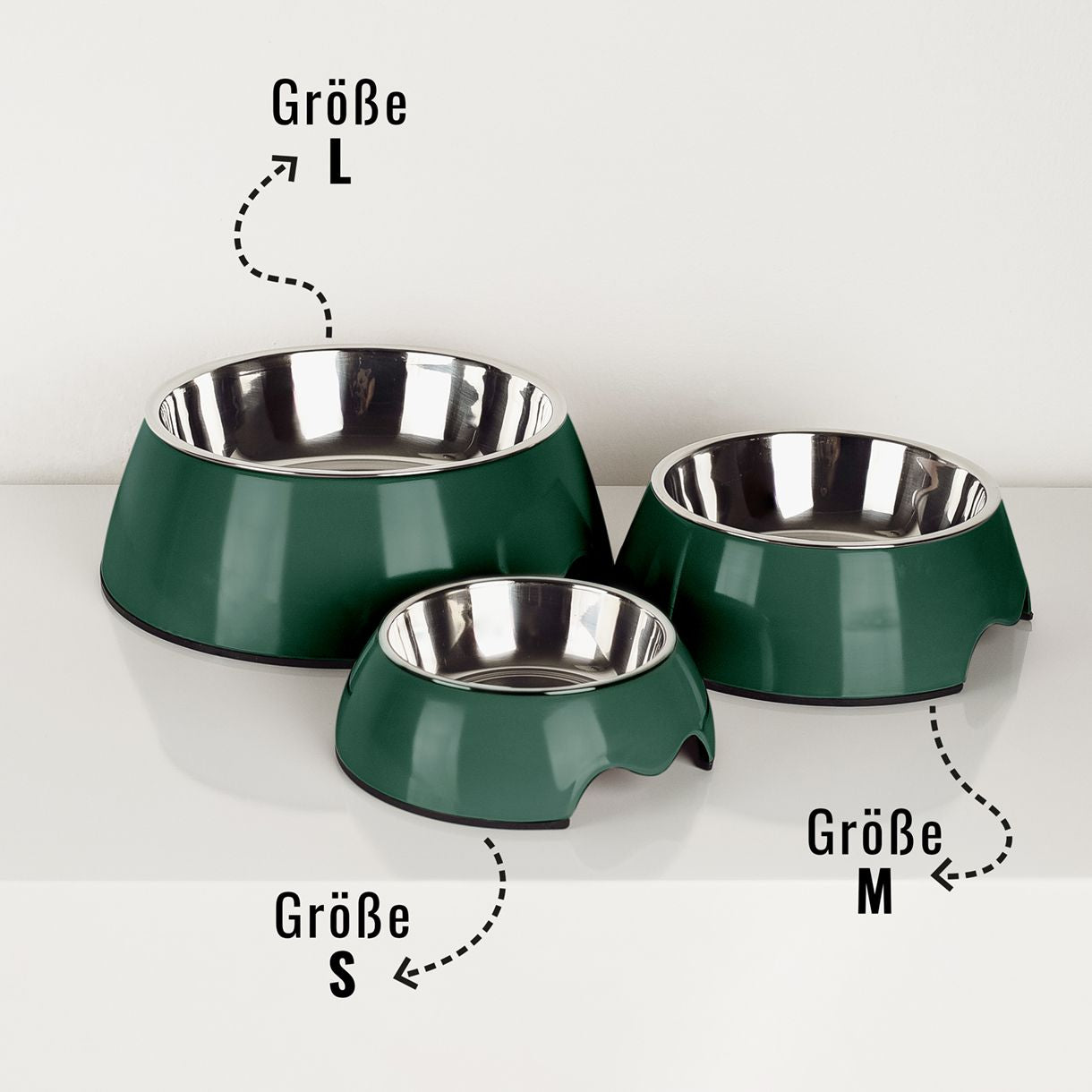 Ne&No - Futternapf 2er Set forest green