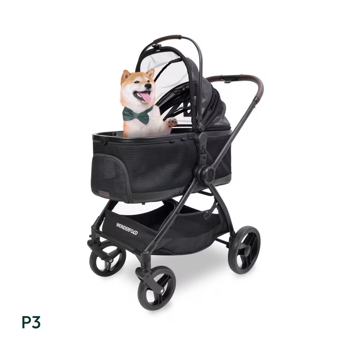 WonderfoldPet - Hundebuggy P3, schwarz